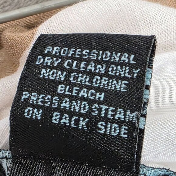 Womens Cynthia Rowley Brown & White Striped 100% Linen Skirt Lined Size 8 - Picture 4 of 8